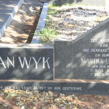 WYK Martha Louisa, van nee VAN DEN BERG 1917-1967