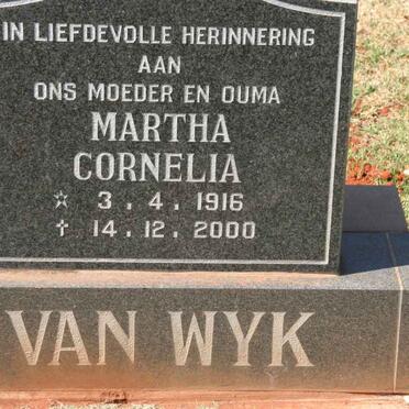 WYK Martha Cornelia, van 1916-2000