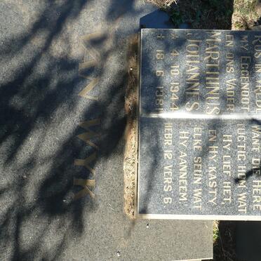 WYK Marthinus Johannes, van 1944-1981 