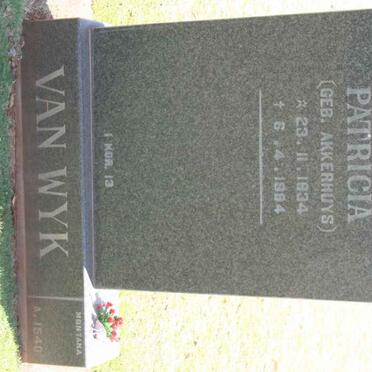 WYK Florence Patricia, van nee AKKERHUYS 1934-1994