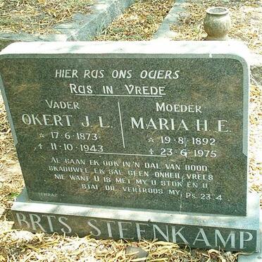 STEENKAMP Okert J.L. 1873-1943 &amp; Maria H.E. 1892-1975