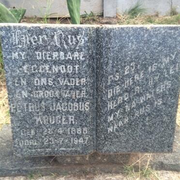 KRUGER Petrus Jacobus 1888-1947