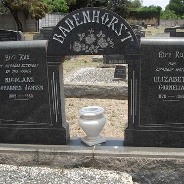 BADENHORST Nicolaas Johannes Jansen 1869-1953 &amp; Elizabeth Cornelia 1878-1968