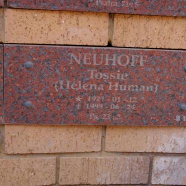 NEUHOFF Helena Human 1921-1999