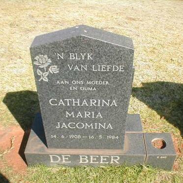 BEER Catharina Maria Jacomina, de 1908-1984