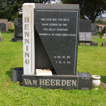 HEERDEN Henning, van 1966-1984
