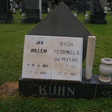KÜHN Jan Willem 1916-1989 &amp; Maria Petronella DU PLESSIS 1913-1983