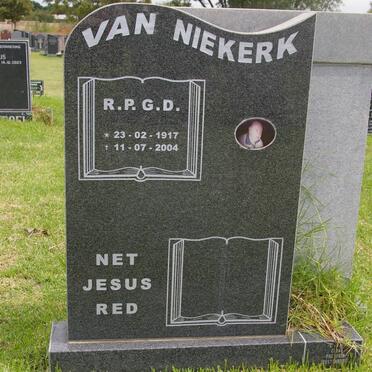 NIEKERK R.P.G.D., VAN 1917-2004