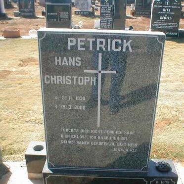 PETRICK Hans Christoph 1930-2000