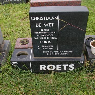 ROETS Christiaan de Wet 1926-1999