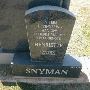 SNYMAN Henriette 1964-1998
