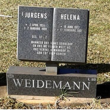 WEIDEMANN Jurgens 1924-1999 &amp; Helena 1922-2001