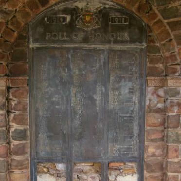 03. Overview of Roll of Honour 1914-1918 - 1st plaque