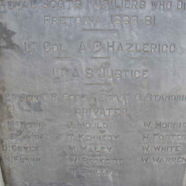 1st Royal Scots Fusiliers 1880-1881