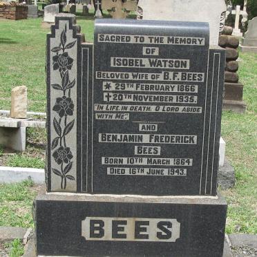 BEES Benjamin Frederick 1864-1943 &amp; Isobel WATSON 1866-1935