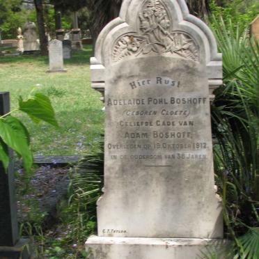 BOSHOFF Adelaide Pohl nee CLOETE -1912