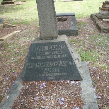 BANKS Eric Harold Brasier 1877-1950 &amp; Rose TAYLOR 1869-1946
