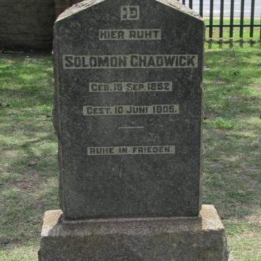 CHADWICK Solomon 1852-1905