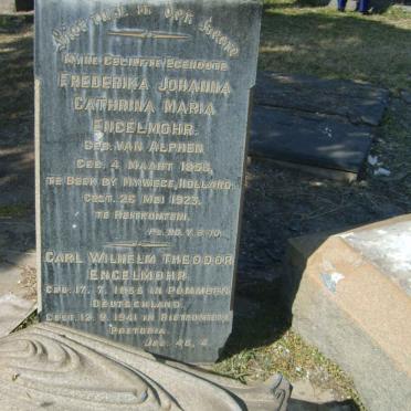 ENGELMOHR Carl Wilhelm Theodore 1855-1941 &amp; Frederik Johanna Cathrina Maria  VAN ALPHEN 1856-1923