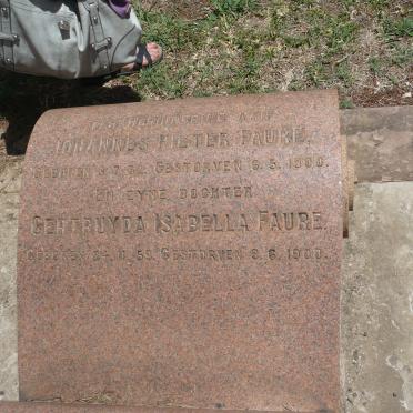 FAURE Johannes Pieter 1832-1900 :: FAURE Gertruyda Isabella  1859-1906