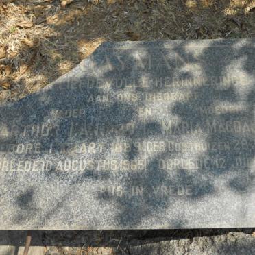 GAYMANS Arthur Hansiro 1869-1965 &amp; Maria Magdalena OOSTHUIZEN 1870-1935