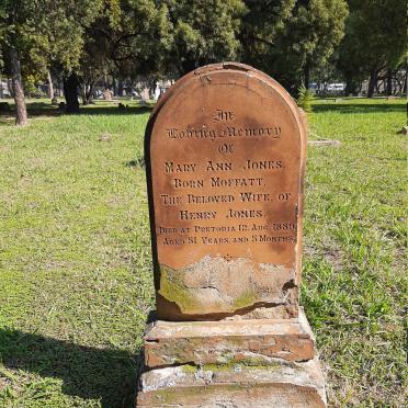 JONES Mary Ann nee MOFFATT -1889