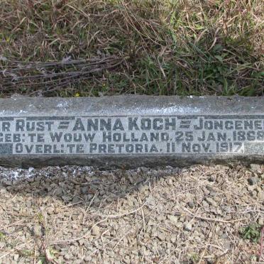 KOCH Anna nee JONGENEEL 1868-1917