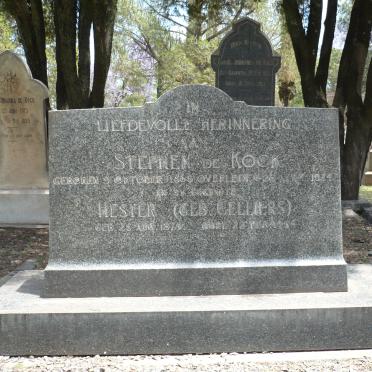 KOCK Stephen, de 1868-1924 &amp; Hester CELLIERS 1879-1956