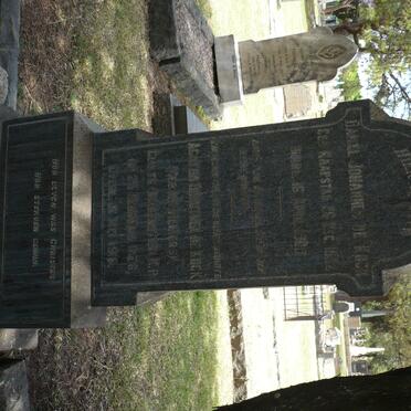 KOCK Daniel Johannes, de 1832-1900 &amp; Agatha Dorothea DE VILLIERS 1836-1918