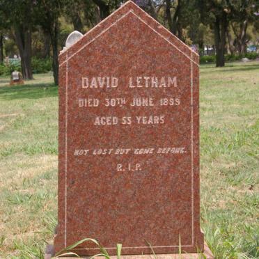 LETHAM David -1899