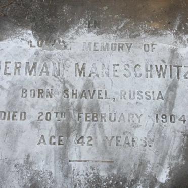 MANESCHWITZ Herman -1904