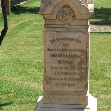 PRELLER Susanna Maria nee BOSMAN