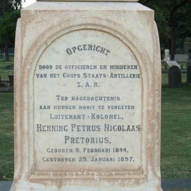 PRETORIUS Henning Petrus Nicolaas 1844-1897