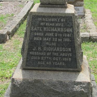 RICHARDSON J.H. -1919 &amp; Kate 1881-1911