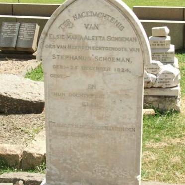SCHOEMAN Elsie Maria Aletta nee VAN HEERDEN 1824- :: SCHOEMAN Elsie