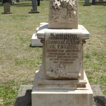 VILLIERS Cornelie Marina, de nee VAN DER SPUY -1919