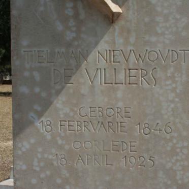 VILLIERS Tielman Nieuwoudt, de 1846-1925