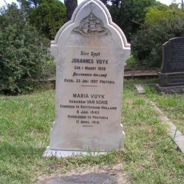 VUYK Johannes 1839-1907 &amp; Maria SHIE 1843-1918