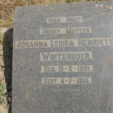 WINTERBOER Johanna Louisa Henrietta 1881-1955