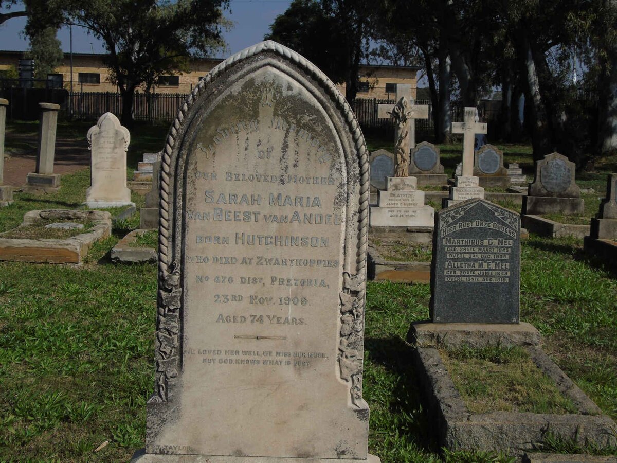 ANDEL Sarah Maria, van BEEST van nee HUTCHINSON -1909