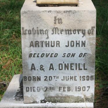 O'NEILL Arthur John 1906-1907