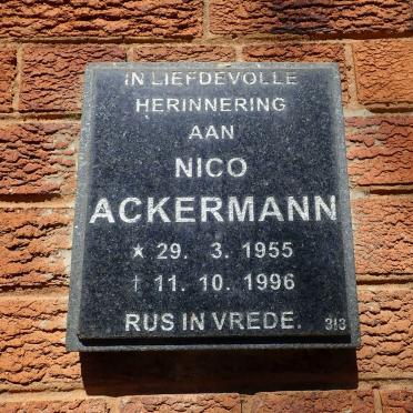 ACKERMANN Nico 1955-1996