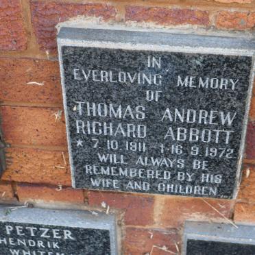 ABBOTT Thomas Andrew Richard 1911-1972