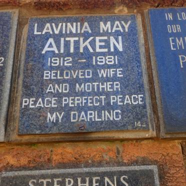 AITKEN Lavinia May 1912-1981