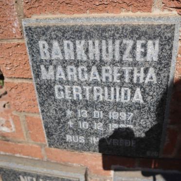 BARKHUIZEN Margaretha Gertruida 1897-1993