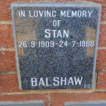 BALSHAW Stan 1909-1988