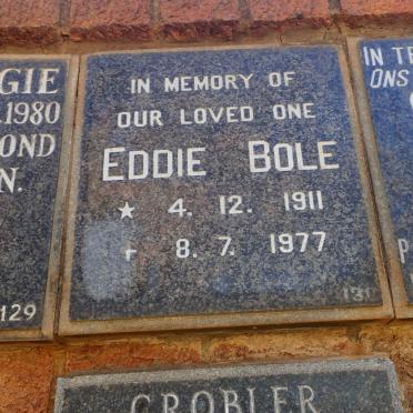 BOLE Eddie 1911-1977