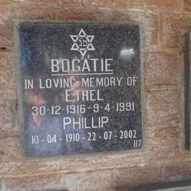 BOGATIE Phillip 1910-2002 &amp; Ethel 1916-1991