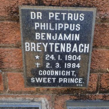 BREYTENBACH Petrus Philippus Benjamin 1904-1984