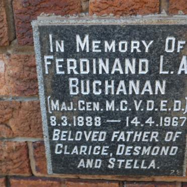BUCHANAN Ferdinand L.A. 1888-1967